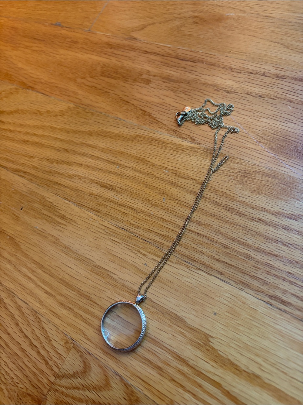 Gold Magnifying Pendant Necklace